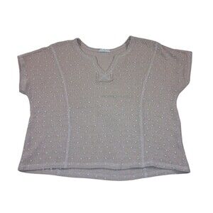 Blu Pepper Open Knit Short Sleeve Top Size  M